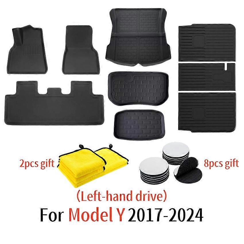 Custom Floor Mat For Tesla 2024 Model 3 Highland Model Y 2017 -2024 3D Floor Liner All Weather Floor Carpet Anti-Slip Trunk Mat