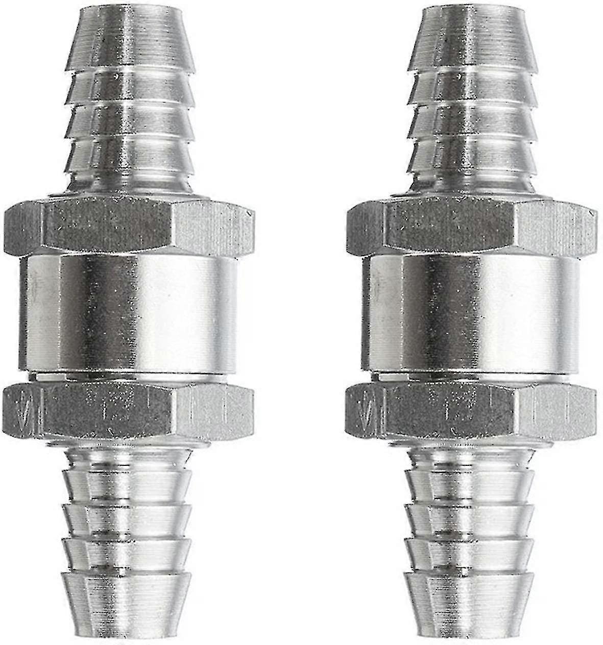 2 PCS صمام فحص الوقود، الألومنيوم صمام فحص الوقود، غير عودة صمام فحص البنزين الديزل