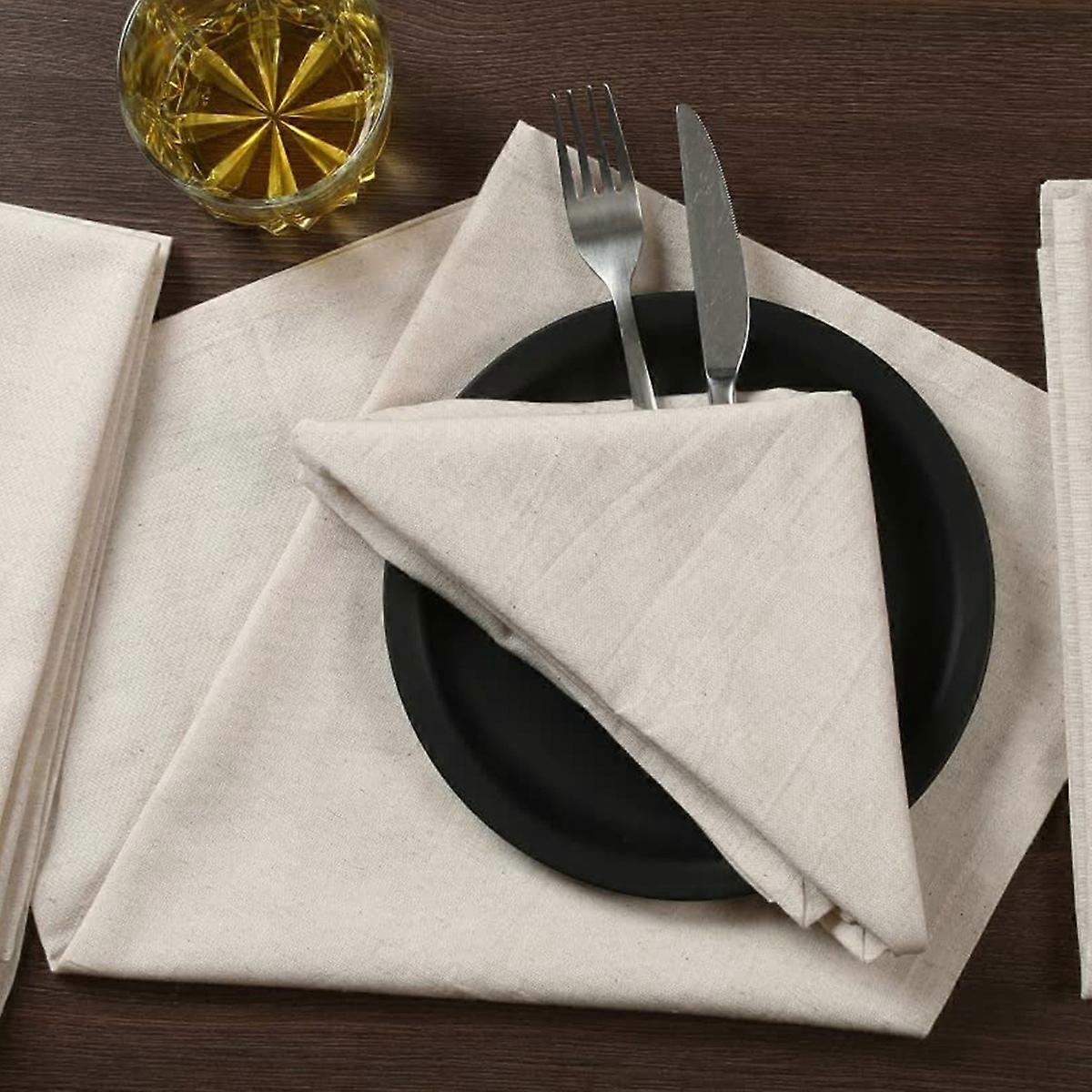 6-pack Beige Polyester Napkin Cloth