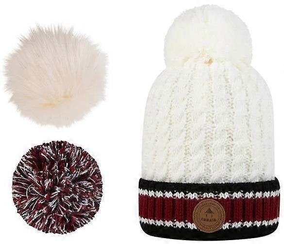 Cabaia Balmoral Beanie - White/Red
