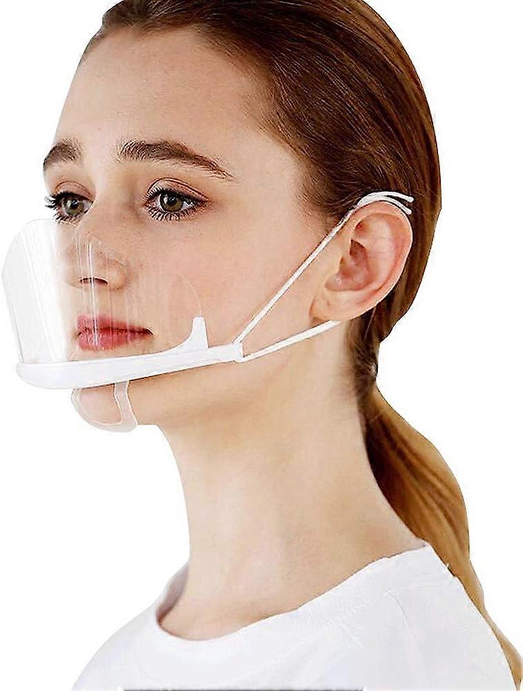 10 Pices Visire de Protection Rutilisable Transparent Anti-bue Protection Visage + 1 Sac + 1 Chiffon de Nettoyage + 1 Corde Anti-perte-PHWJ
