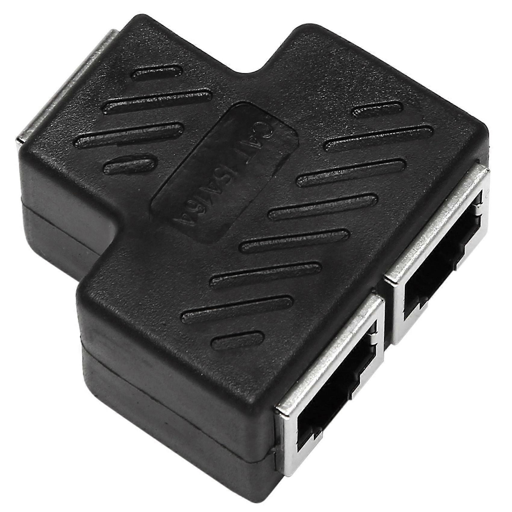 2 Port Rj45 Splitter Adapter Lan Netzwerk Ethernet Extender Stecker Stecker Los 1pcs