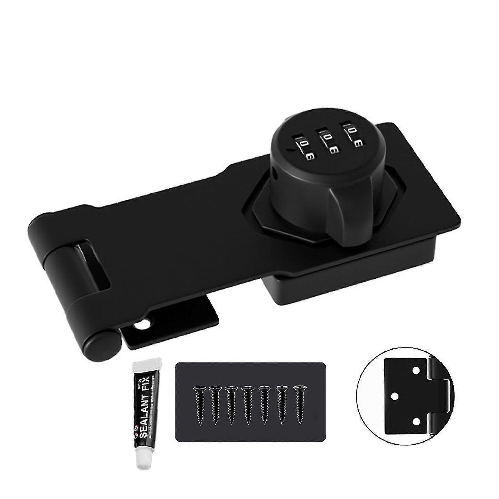 Punch Free Cabinet Door Password Lock Anti-theft Drawer Lock Double Cabinet Lock-PPD