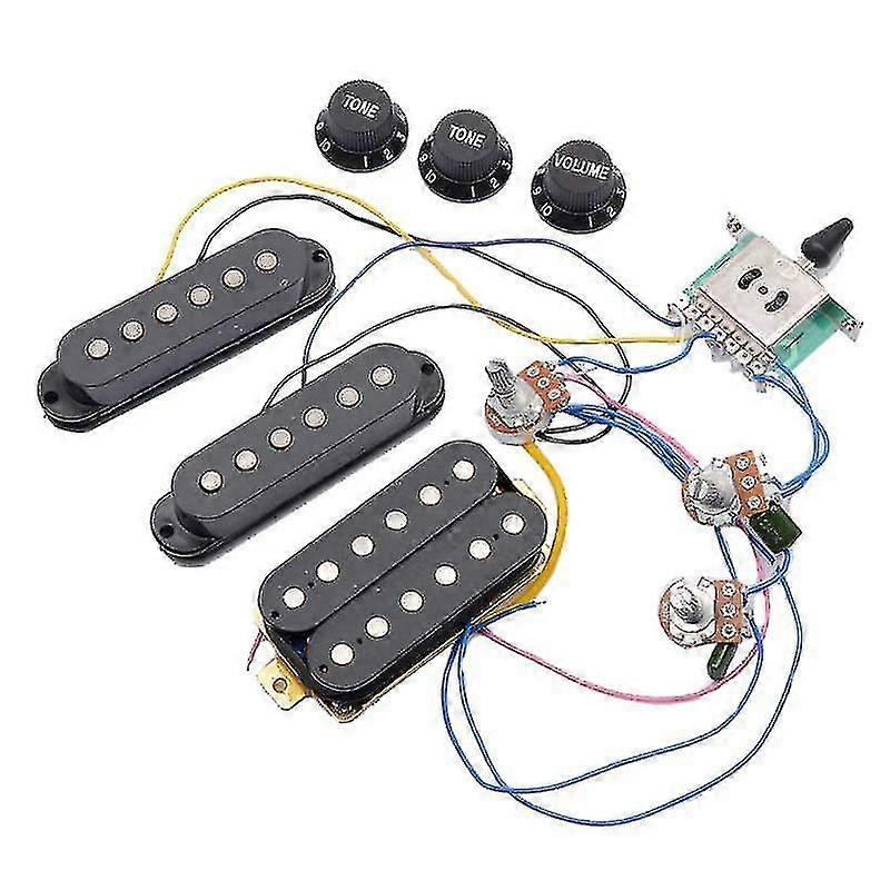 Electric Guitar Pickup Wiring Harness Prewired 5-way Switch 2t1v Control Ssh