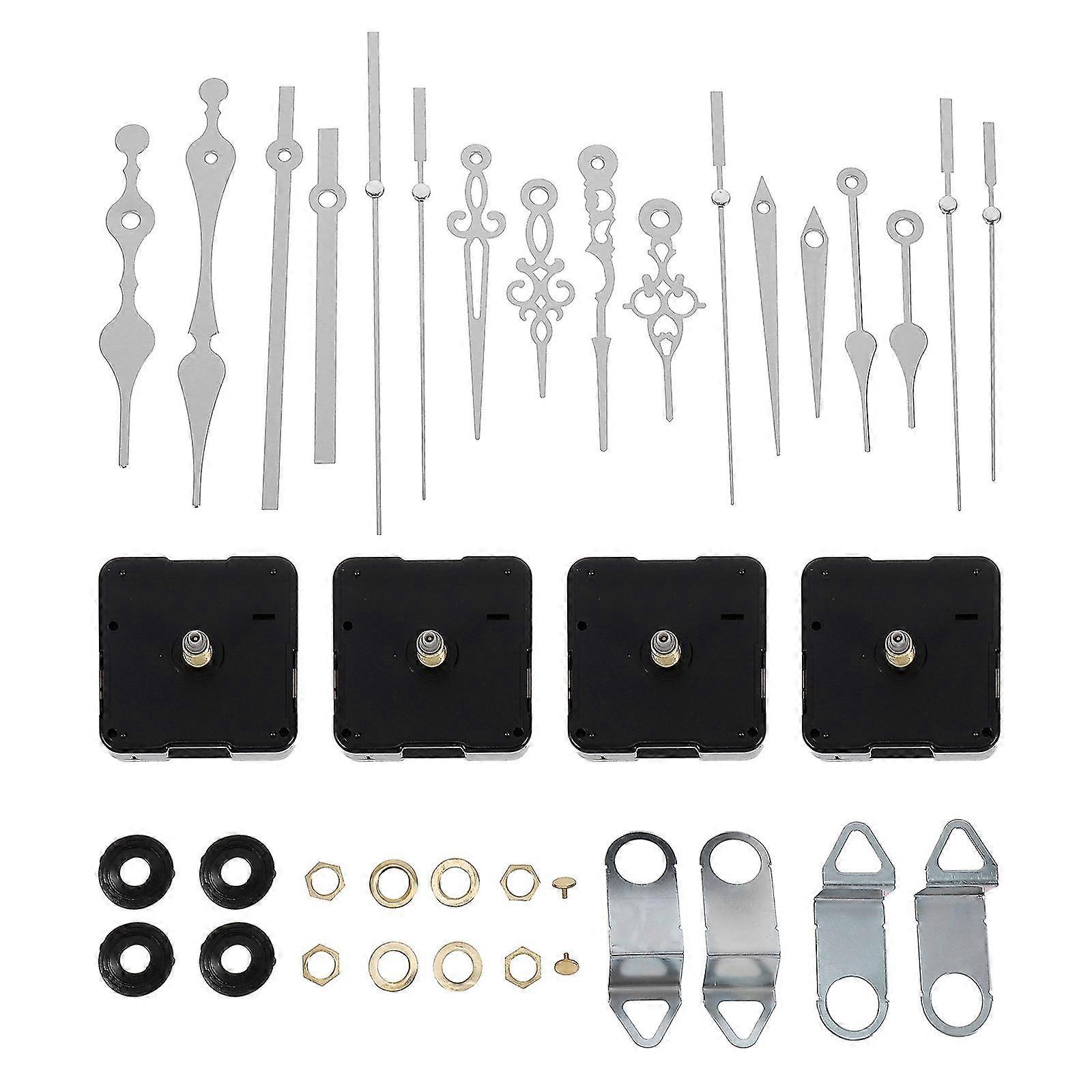4 Sets Diy Clock Movement Replacement Pointer Clock Parts Wall Clock Movement-FCY