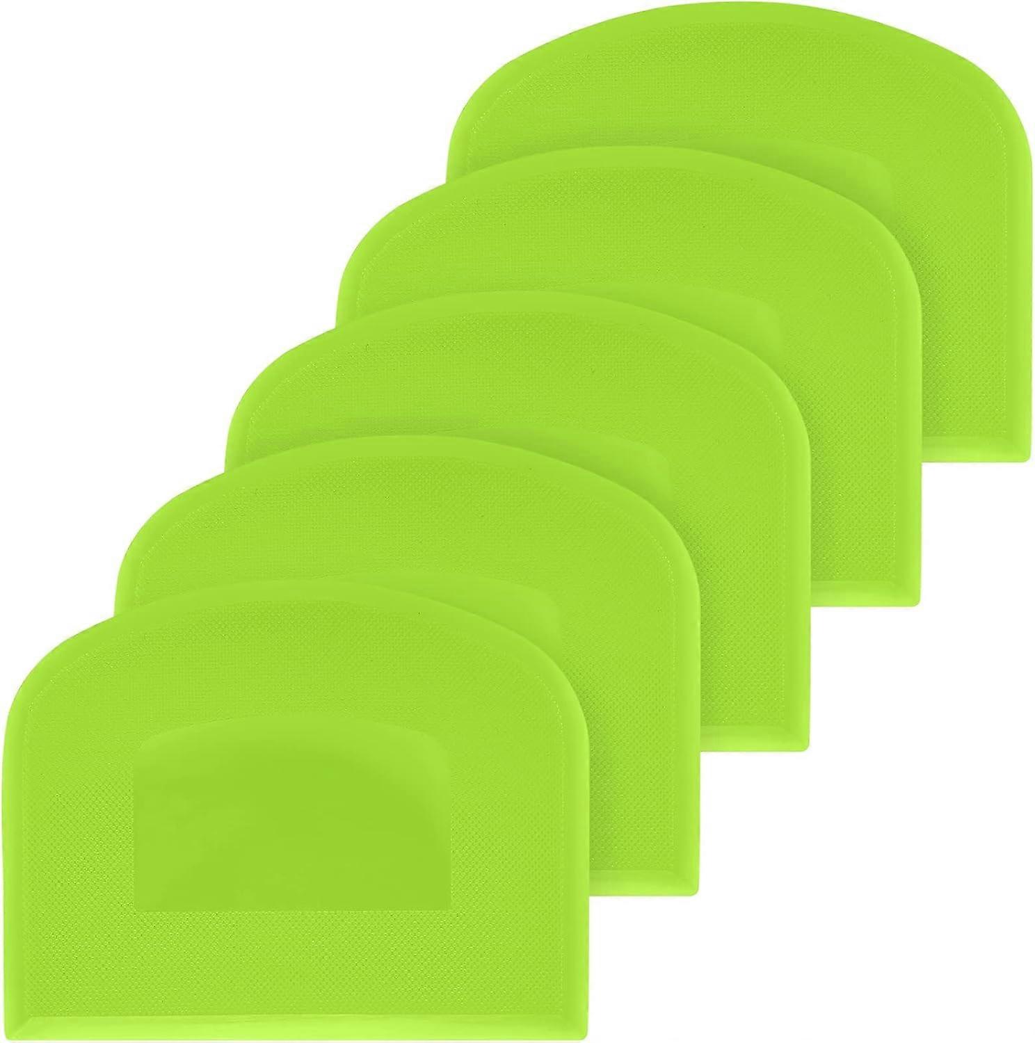 5 Pcs Dough Scraper, Bench Cutter Scraper, Dough Scraper Cutter Kitchen Tool Green