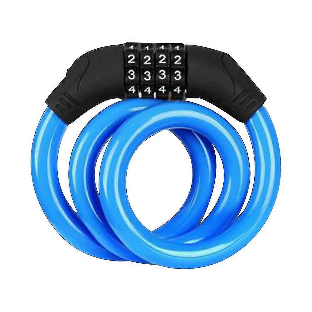 Bicycle Lock Mountain Bike Anti-theft Lock Bicycle Four-digit Password Lock Mountain Bike Color Wire Lock Security Anti-theft