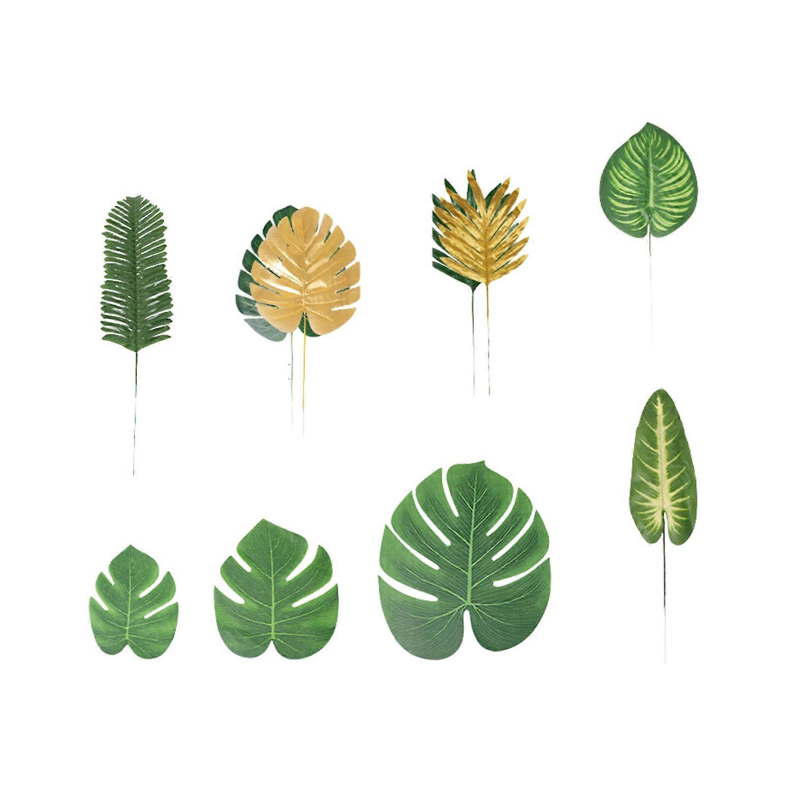 Artificial Palm Leaf Imitation Leaf Turtle Back Leaf Set Hawaiian Party Decoration