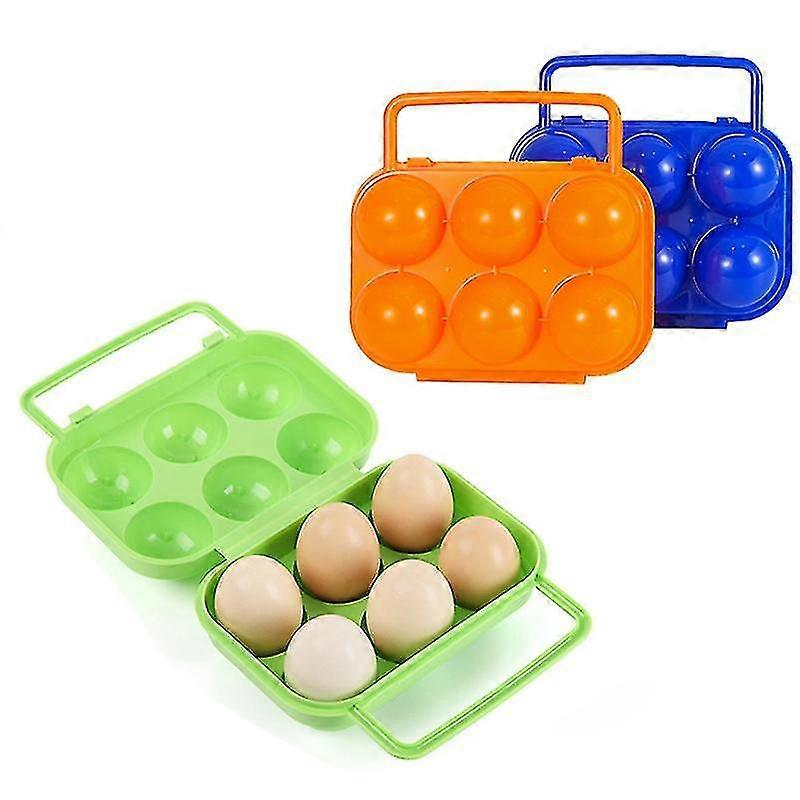 3pcs Portable Egg Box Camping Egg Tray Egg Holder Container Outdoor Egg Case