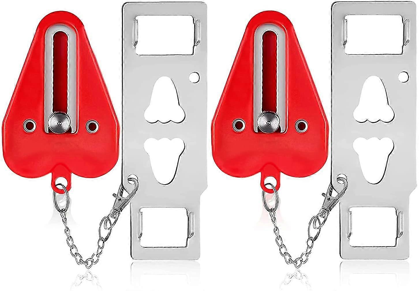 2pcs Portable Door Locks, Home Door Lock Security, Add Locks For Apartment Security