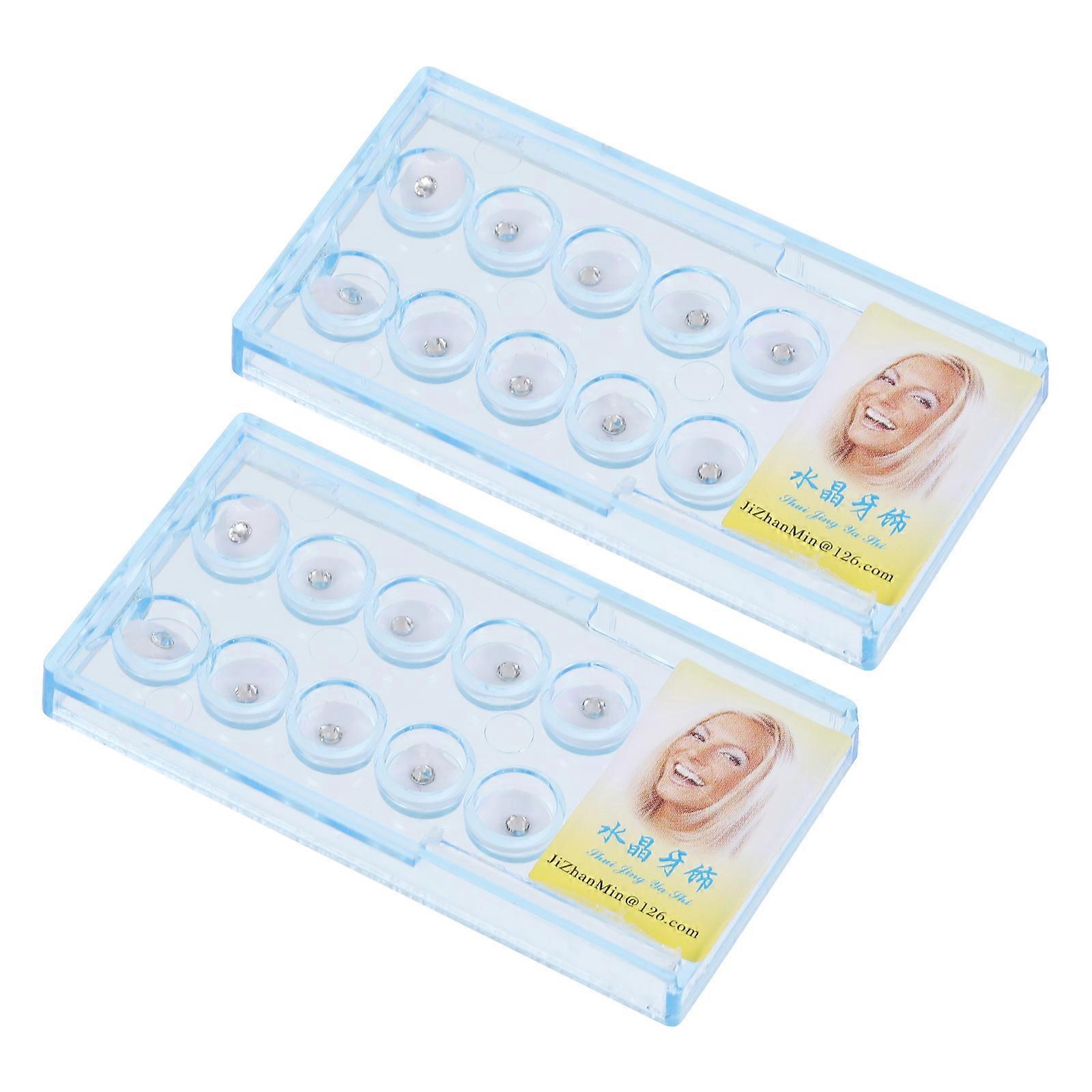 20pcs קישוטי שן קריסטל דנטלי קישוט תכשיטי שיניים עם קופסת אחסון
