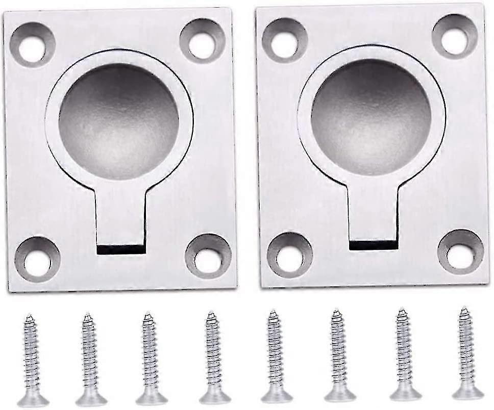 Boat Hatch Handle Flush Ring Pull Handle Hatch Locker For Boat Yacht 2pcs 48x38mm,boat Hatch Handle