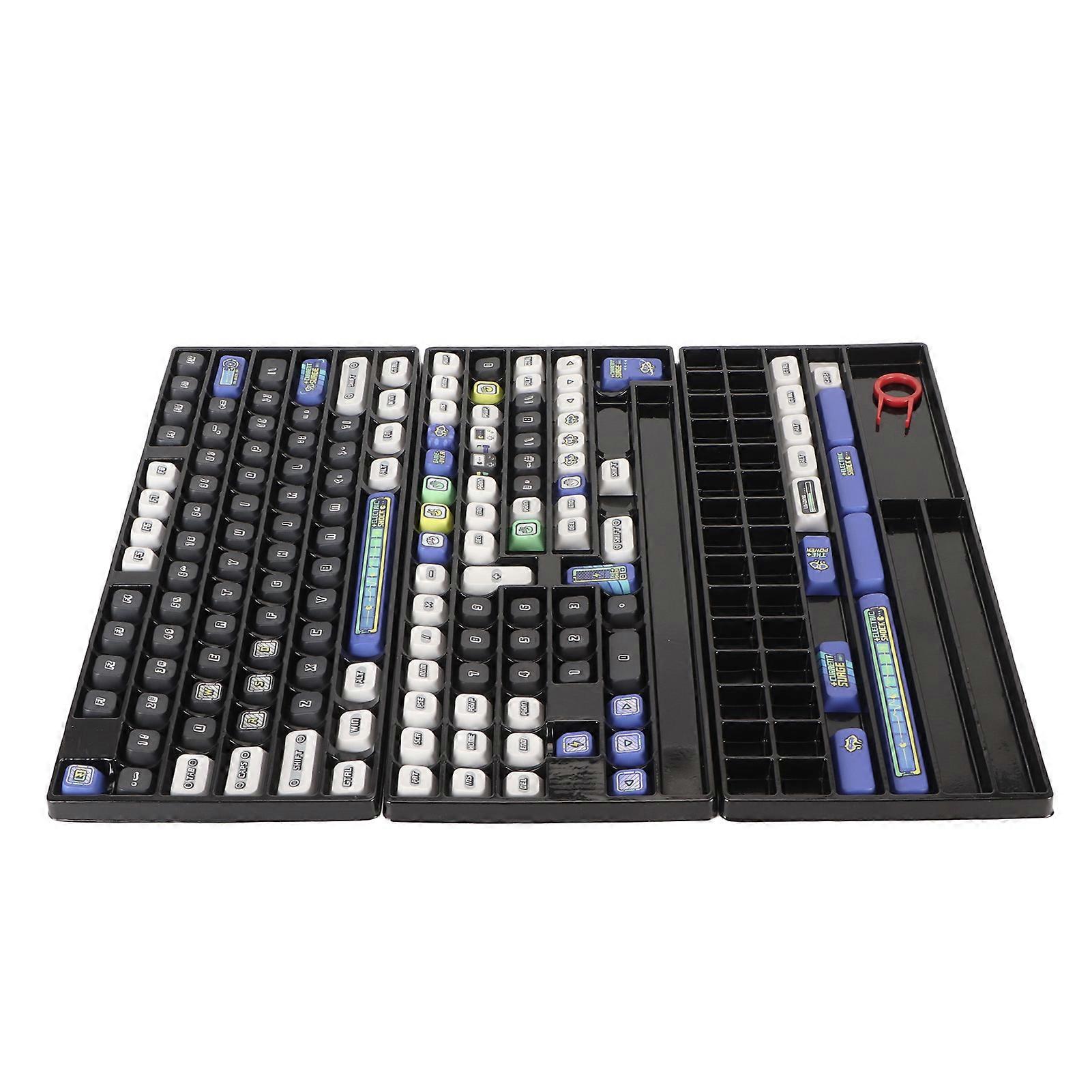 PBT Keycaps 154 Set 5 Sided Heat Sublimation XDA Height PBT Keycap Set for 61 87 98 104 108 Keys Mechanical Keyboard 