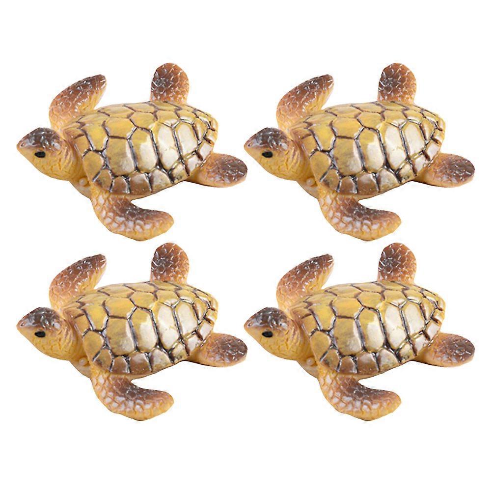 6pcs Miniature Turtle Figurine Turtle Status Micro Landscape Turtle Decorations