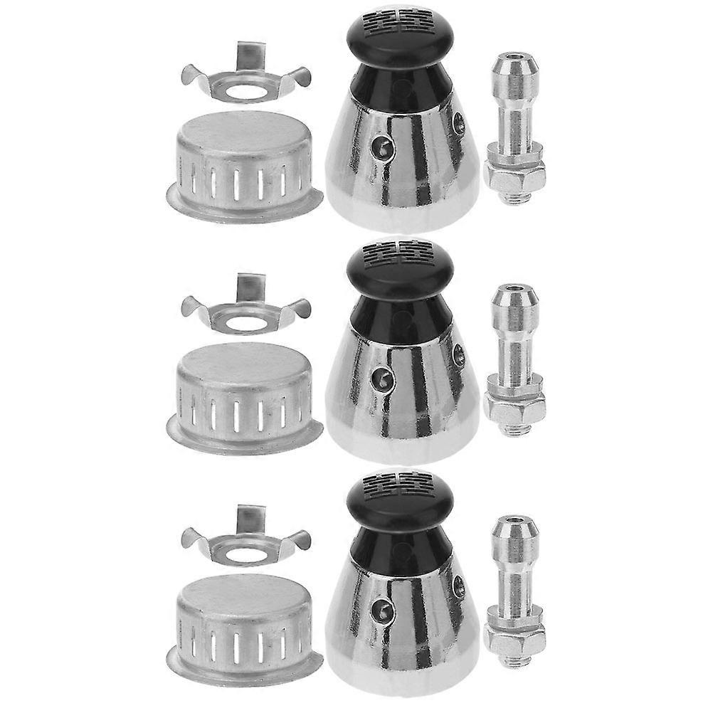 3 Sets Pressure Cooker Relief Jigger Valve Replacement Part with Exhaust Rod Anti-Blocking Cover Clip