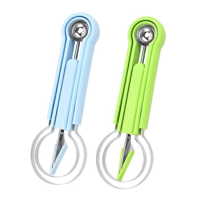 Three in one fruit digging tool, watermelon digging spoon, flesh picking tool, carving knife, fruit removing tool, fruit meat picking tool
