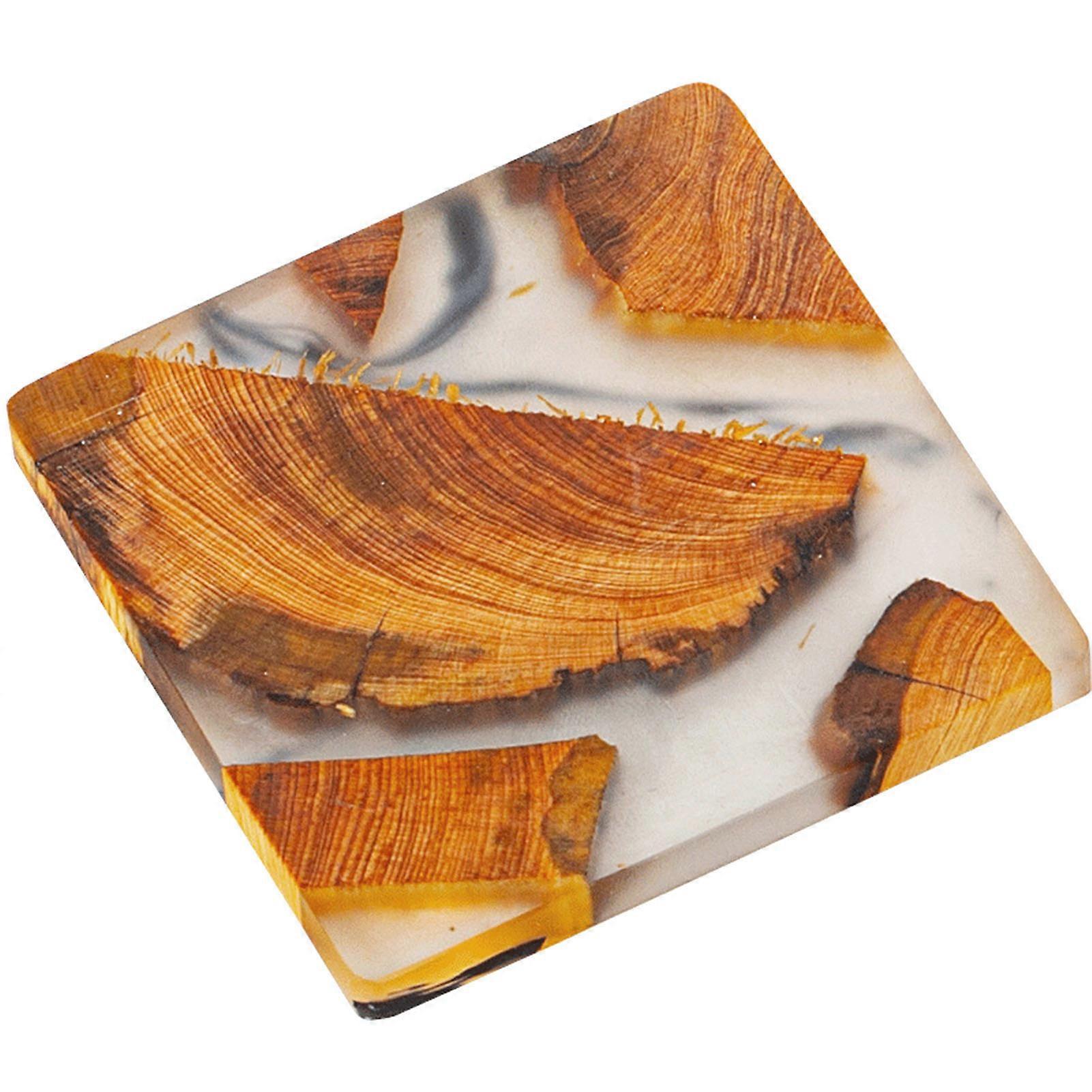 Table Coaster Clear Texture Ink Background Embellishment Exquisite Heat-resistant Wooden Tea Coaster Holder Home Supplies Jikaixiang