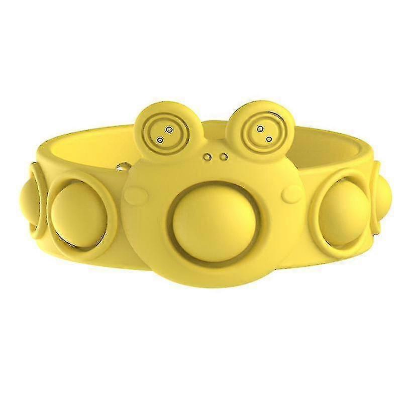 Squeeze Silicone Bubble Bracelet, 2 Pieces, Yellow