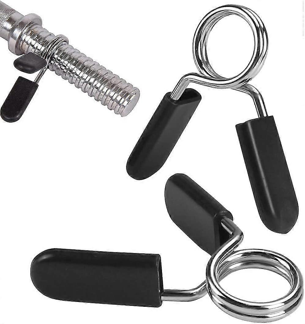 Spring Clip Collars, Dumbbell Clamps Lock Bar Spring Collars With Easy-grip Handles Barbell Spring Clips