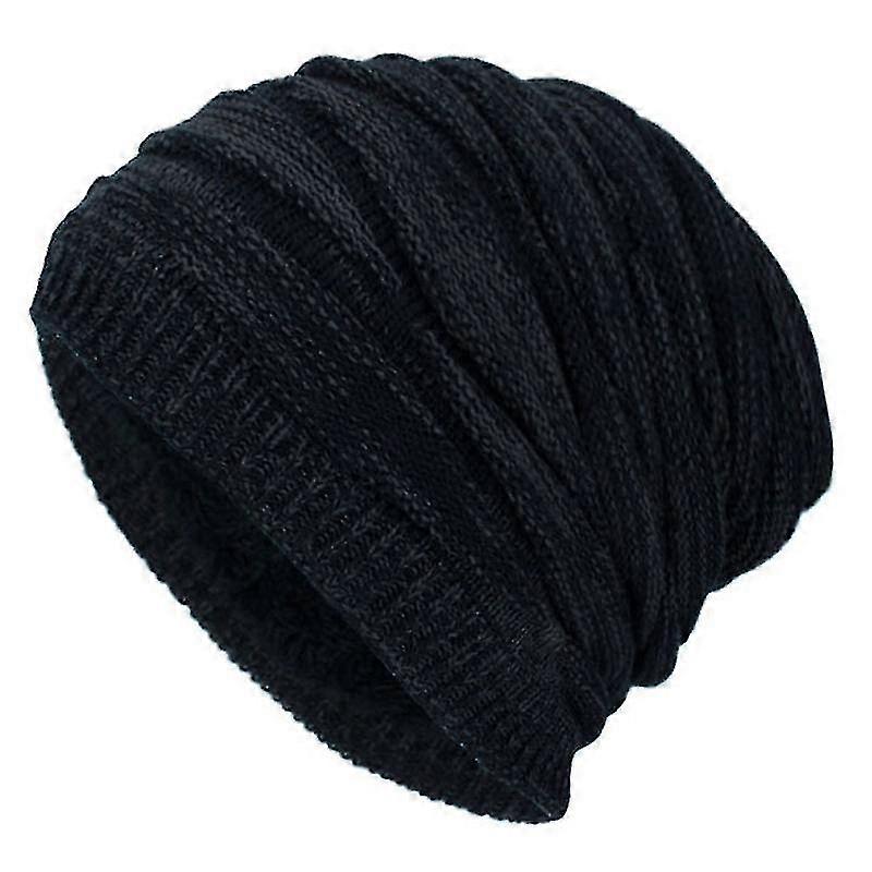 Unisex Oversized Slouch Long Beanie Hat Winter Warm Knitted Wrap Cap