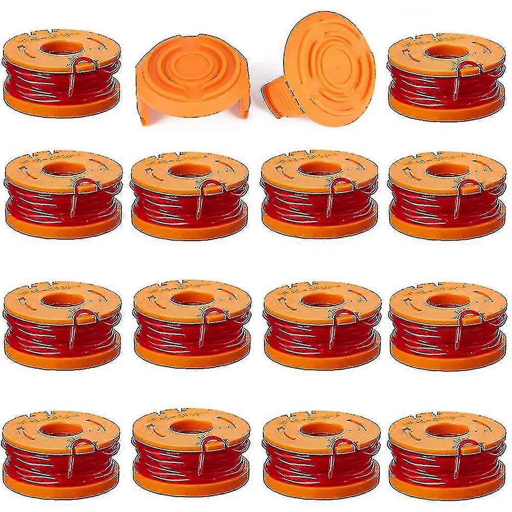 16 Pack Trimmer Line For Worx Wa0010 Wg175 Spools,10ft Refills Parts