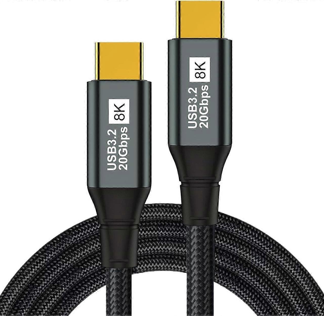 USB C to USB C Monitor Cable 3.3FT-8K@60Hz USB C Display Cable-100W PD Fast Charging-USB 3.1 Gen 2 20Gbps Type-C Data Transfer, USBC to USBC Video Cab