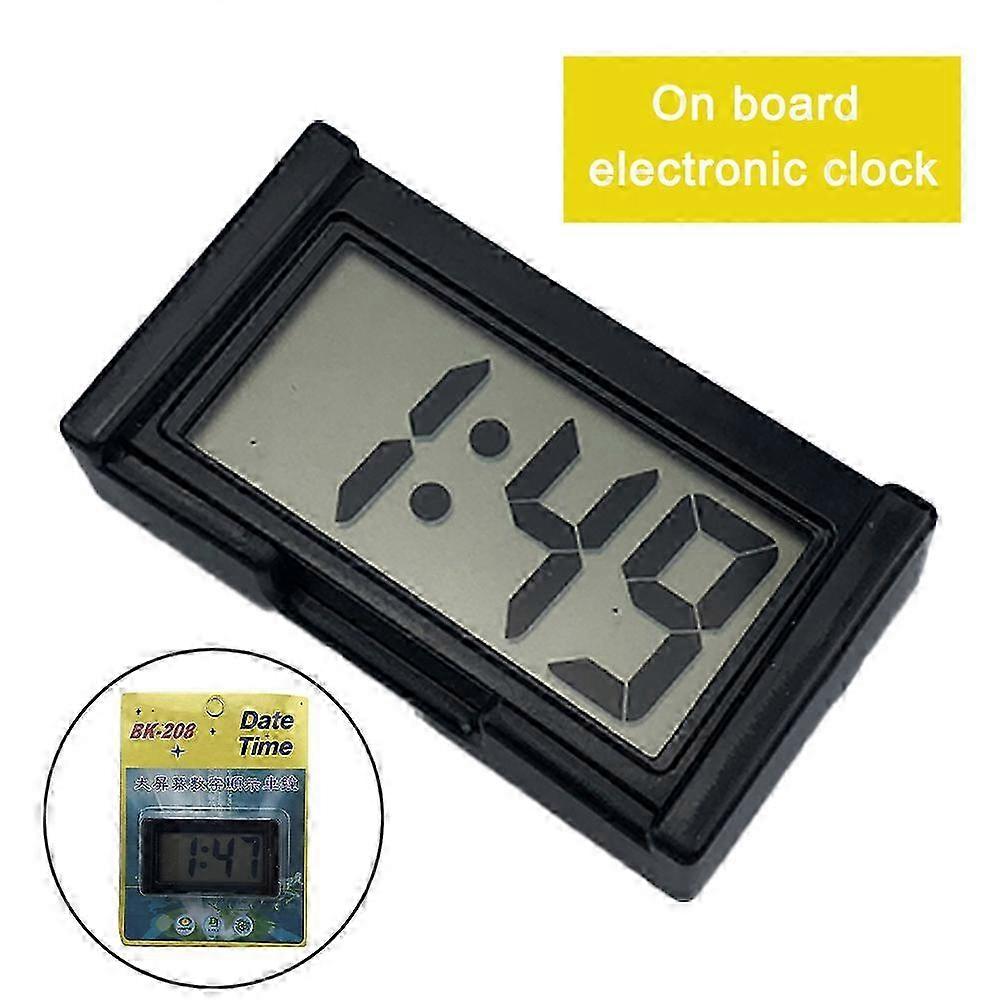 LCD Digital Display Car Dashboard Clock Self-Adhesive