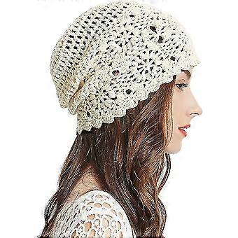 Spring Autumn Handmade Crochet Slouchy Hat For Women