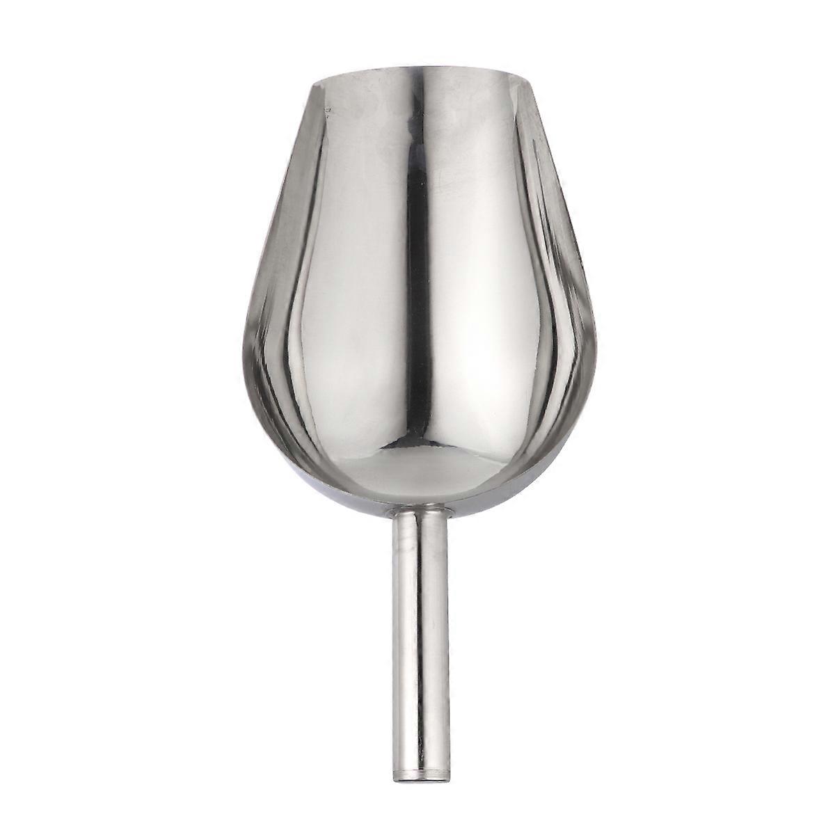 1pc Stainless Steel Ice Scoop Grain Shovel Multifunction Flour Scoopers Rice Shovel for Tea Candy Dessert Bean Food (30x13cm)