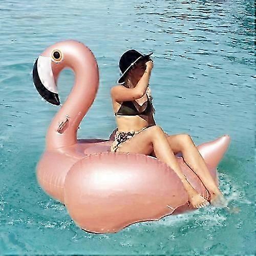 Inflatable Flamingo Shaped Floating Mat Swimming Ring
