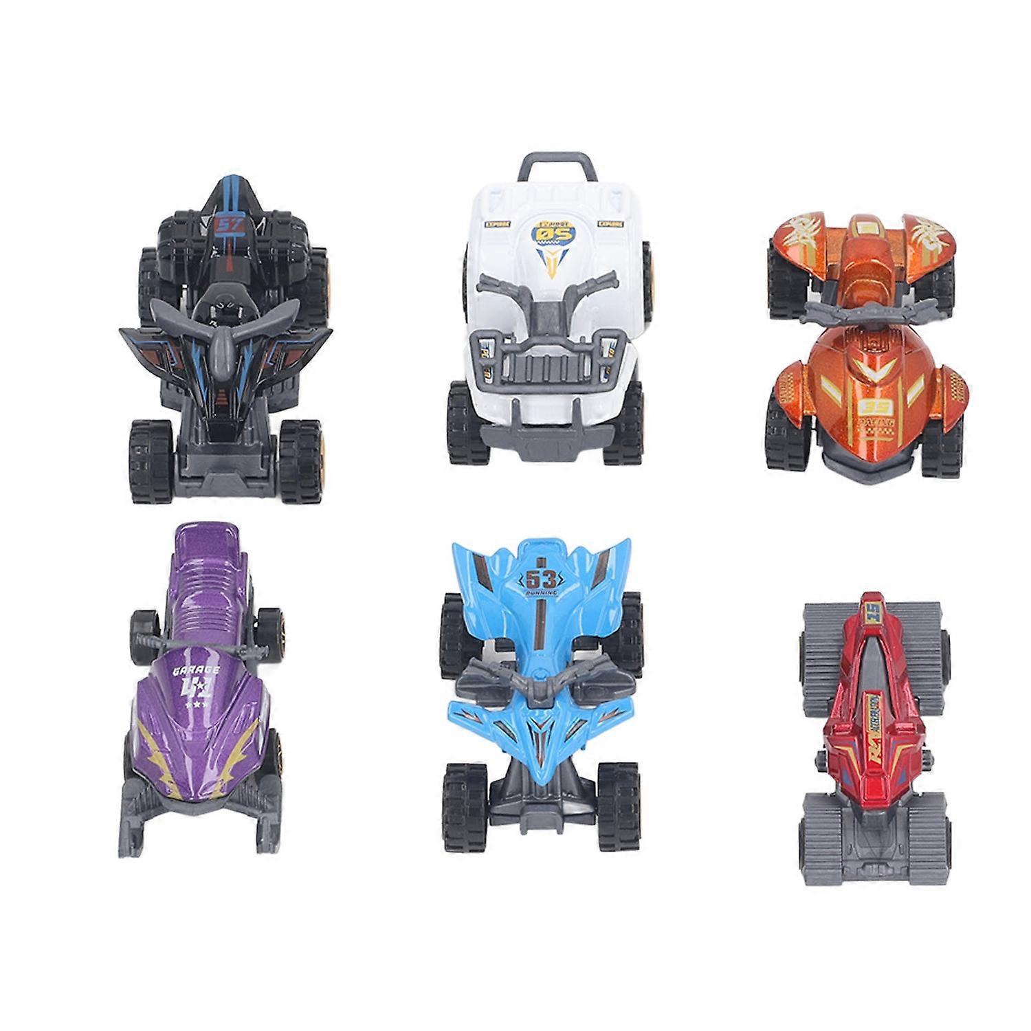 1:64 Scale Beach Motorcycle Model 6pcs Realistic Simulated Alloy Motorcycle Model Kit for Children T