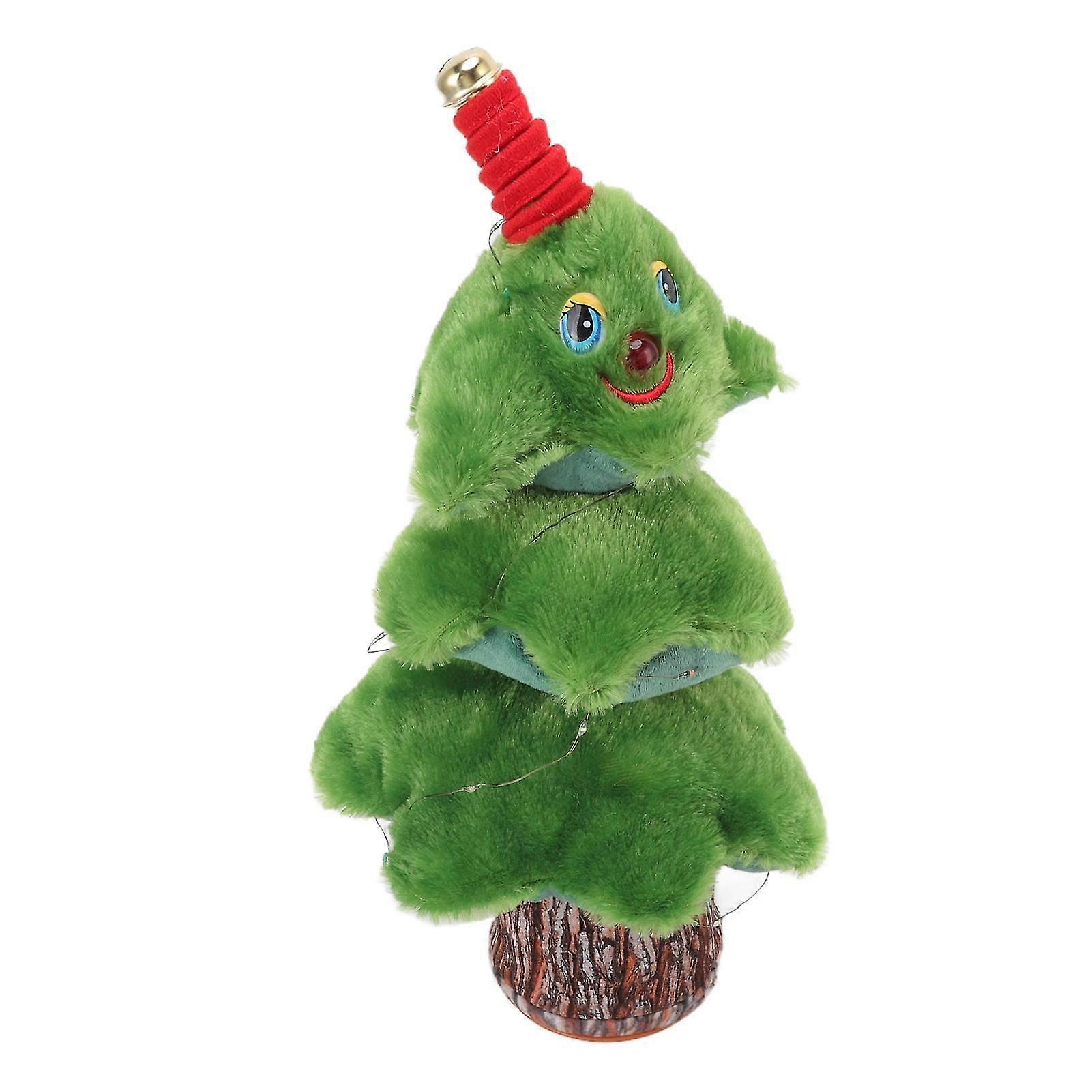 Interactive  Tree Toy Singing  Dancing Lights Festive Cluster Tree with 8 Songs Portable Xmas Decor for Kids