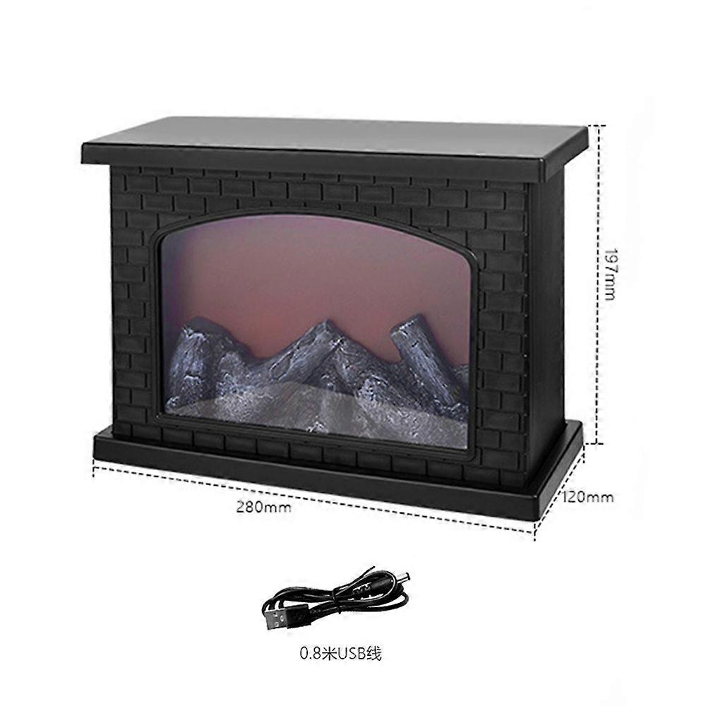 LED Illusion Flame Light for Fireplace Ambiance, Plug-In