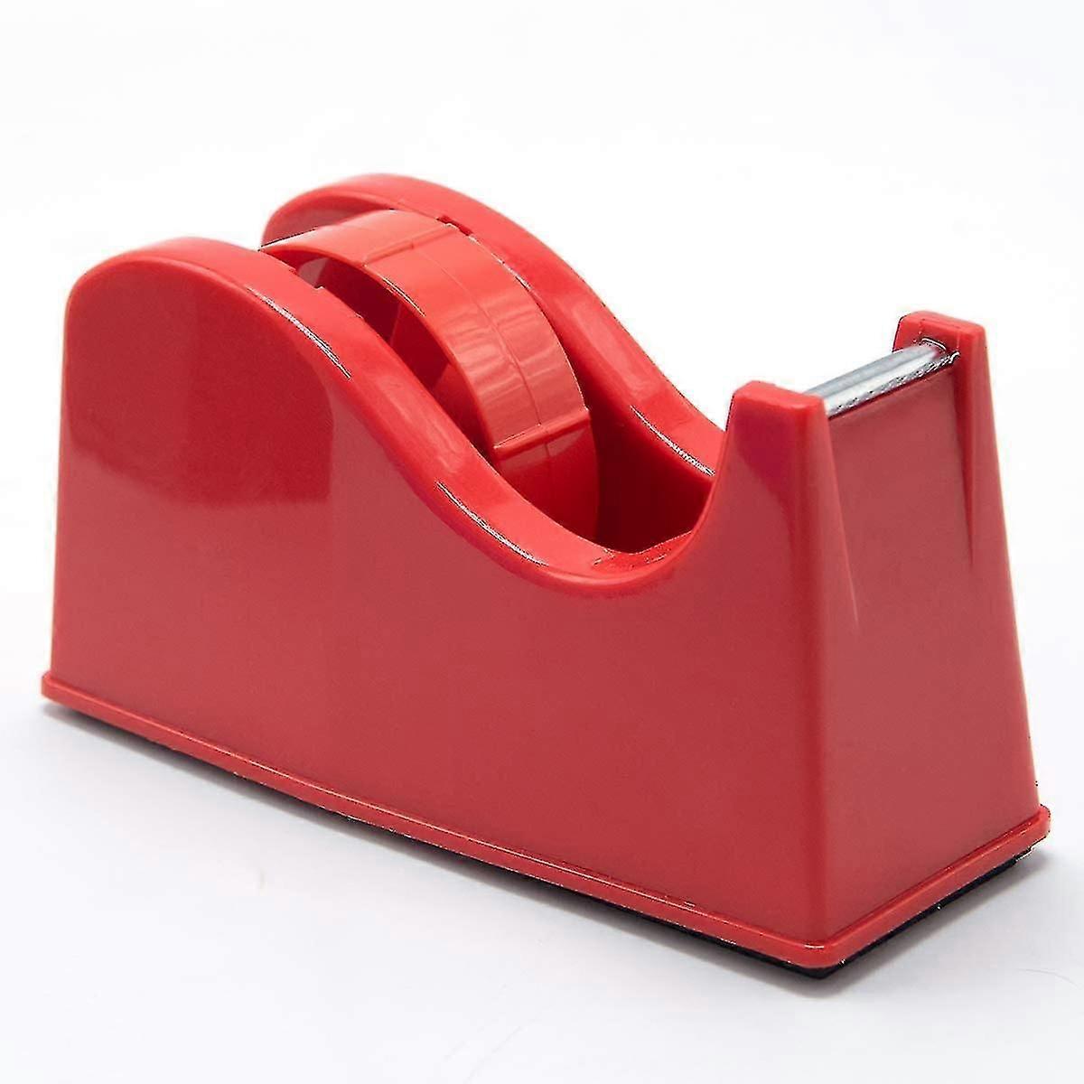 Desktop Tape Dispenser Adhesive Roll Holder (fits 1" 3" Core) With Weighted Nonskid Base Black