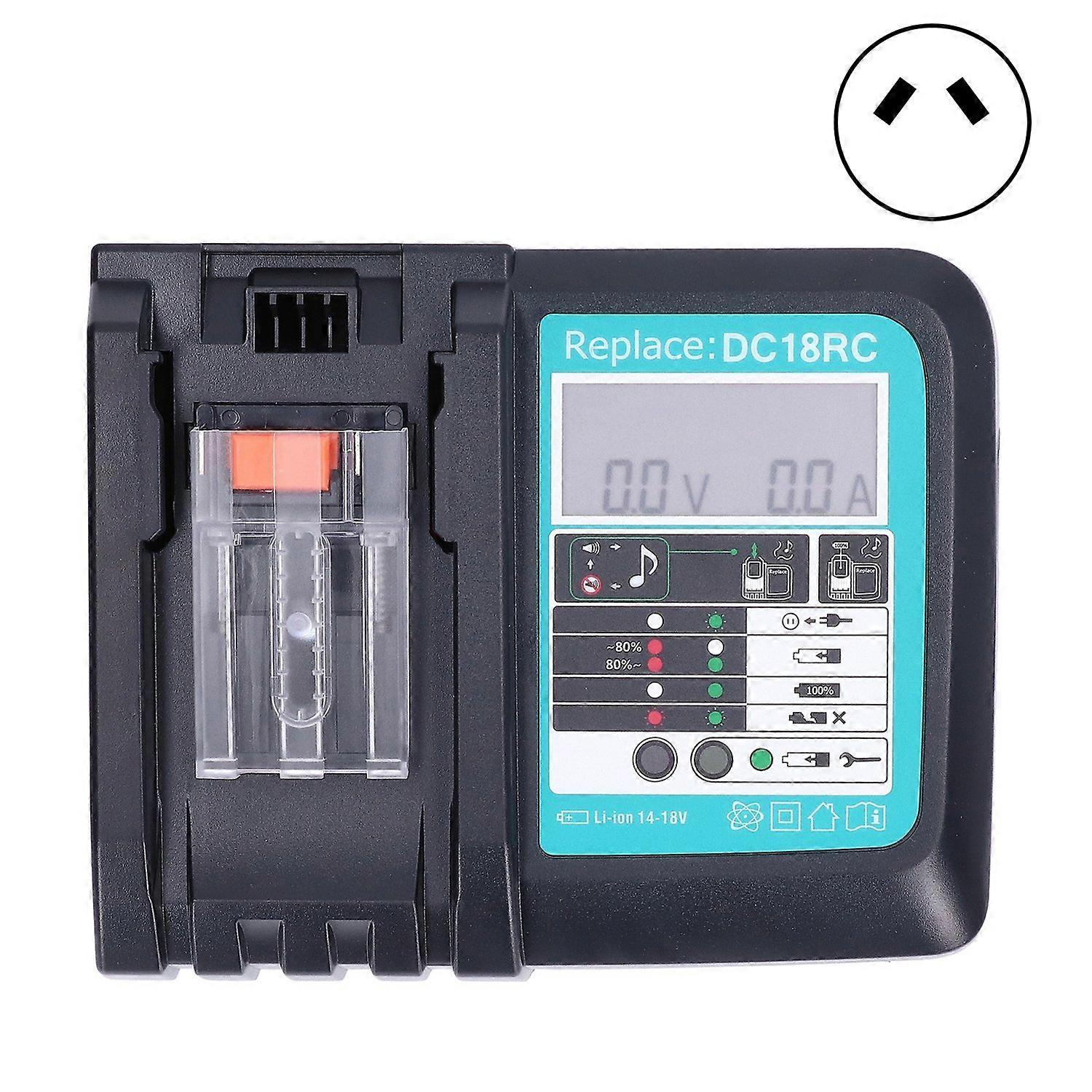 Lithium Battery Charger for DC18RC 14.4V/18V Li Ion Battery BL1860 BL1430 Series 100‑240VAU Plug