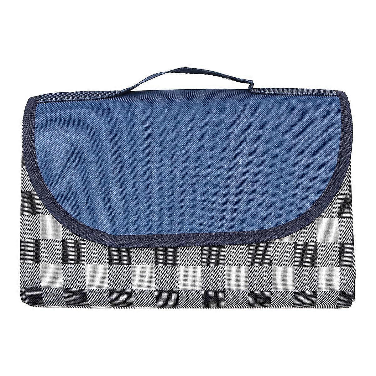 200x200cm Large Picnic Blanket, Folding Mat for Picnic, Navy Blue