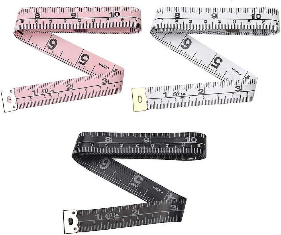 3-pack double-sided soft body measuring tape for fabric waist