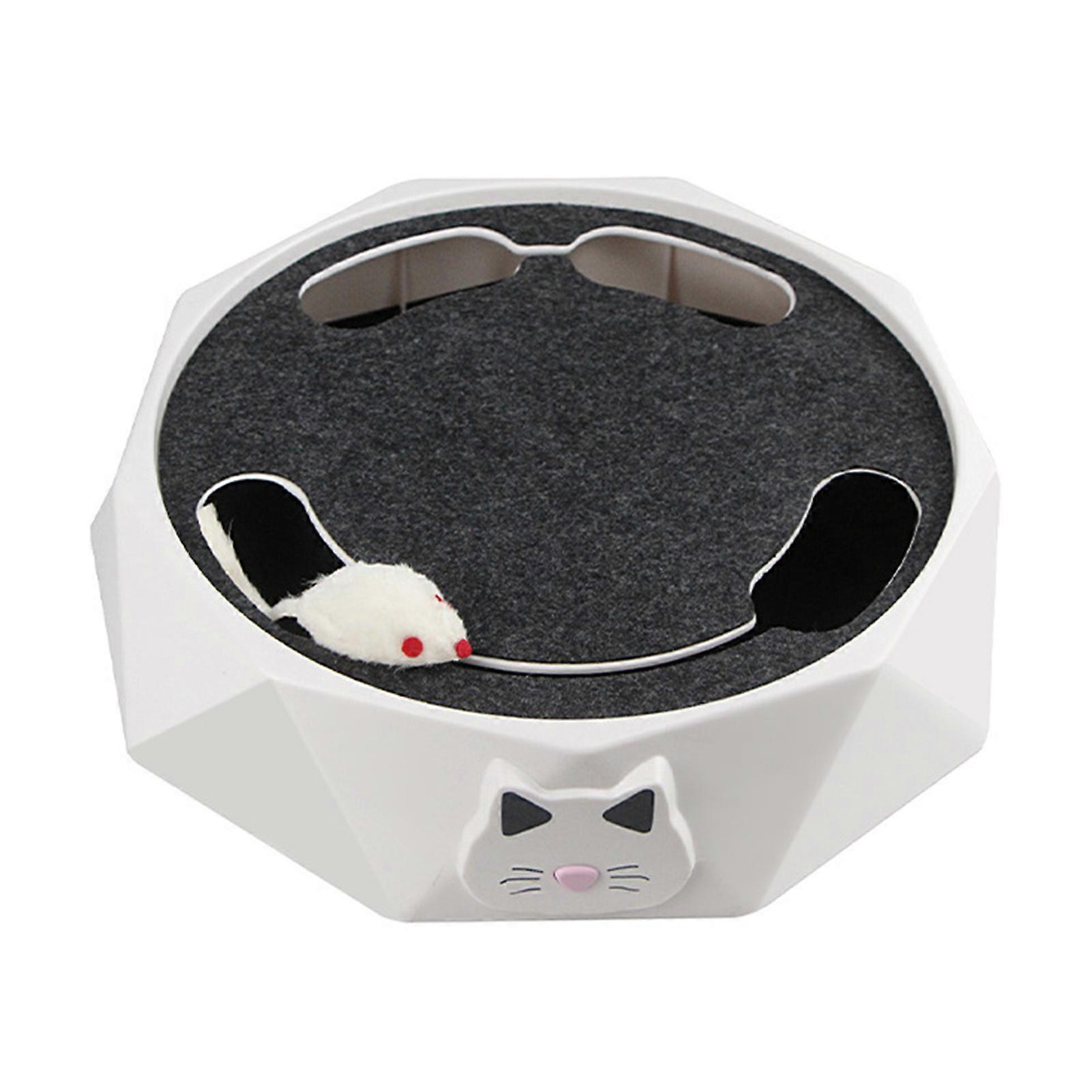 Interactive Cat Turntable Electric 2 Speed Adjustable Automatic Puzzle Catch Mouse Play Cat Toy for Pet Supplies