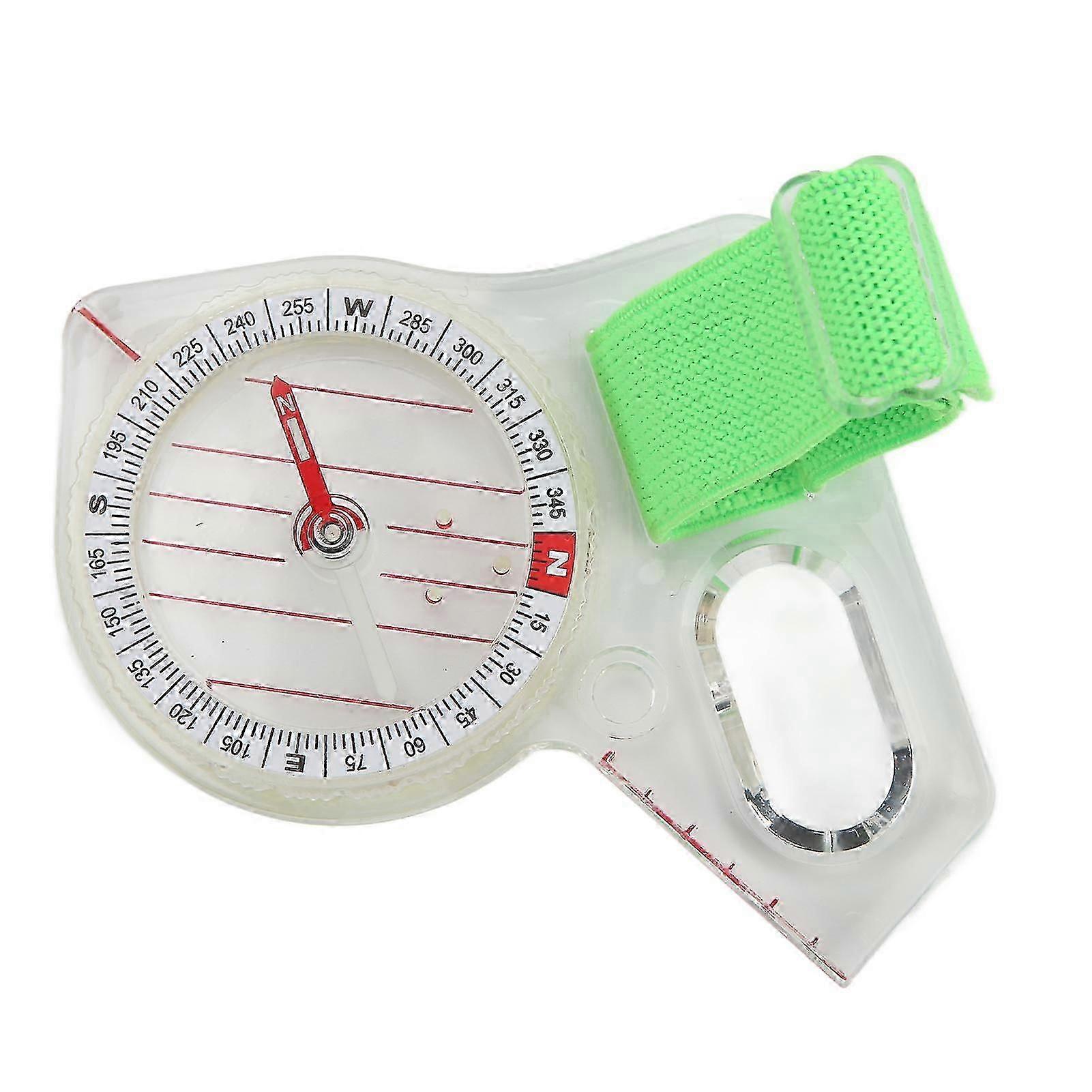 Clear Scale Abs Multifunction Thumb Compass With Luminous Point For Adventure Camping