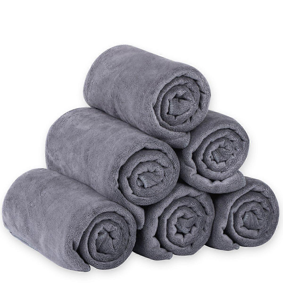 6 Pack Extra Absorbent Bath Towel Sets Fast Drying for Swimming, 27"x55", Cotton Material, Soft Lightweight Design