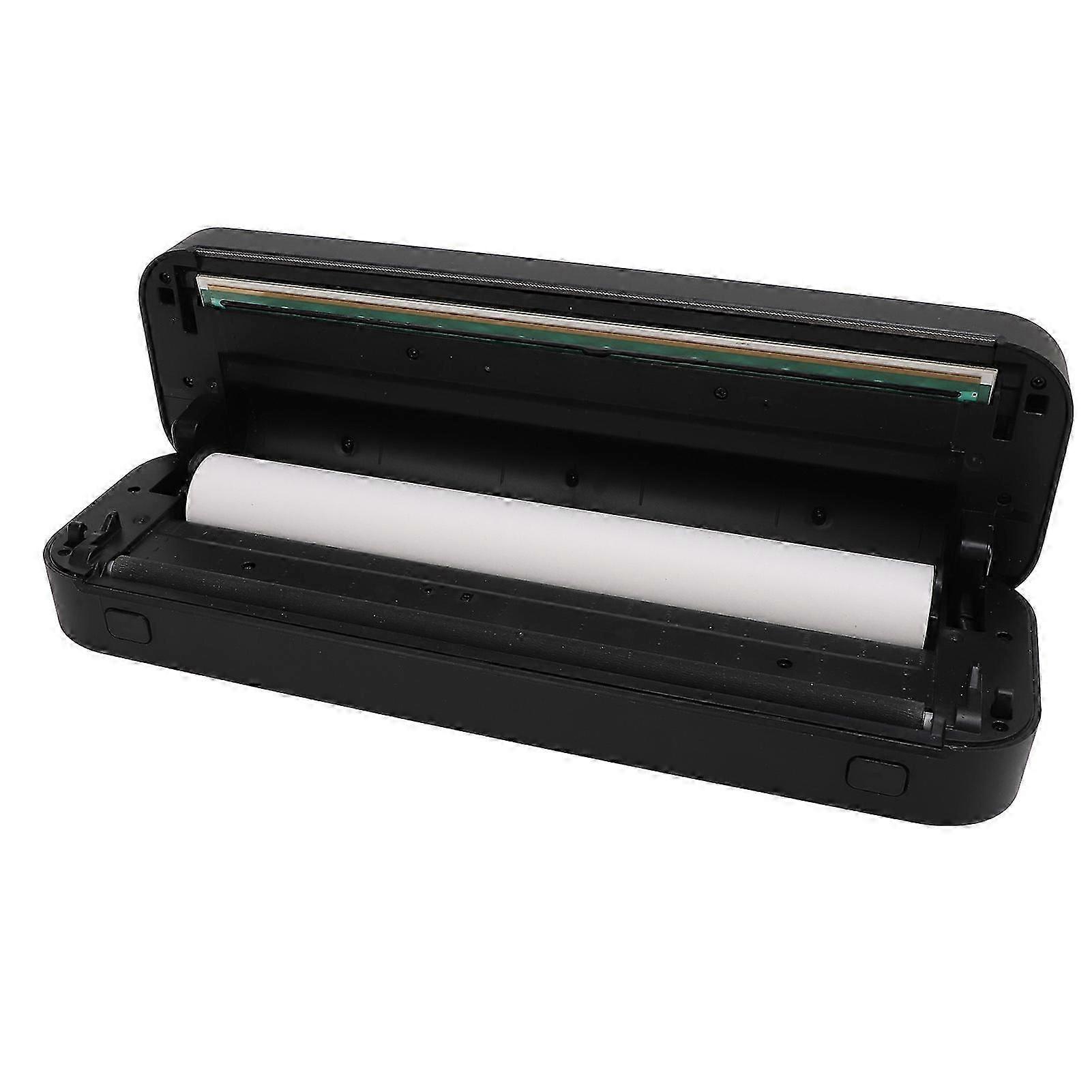 מדפסת ניידת אלחוטית לנסיעות מדפסת תרמית Bluetooth A4 מדפסת תרמית ללא דיו עבור ios עבור מחשב נייד אנדרואיד שחור