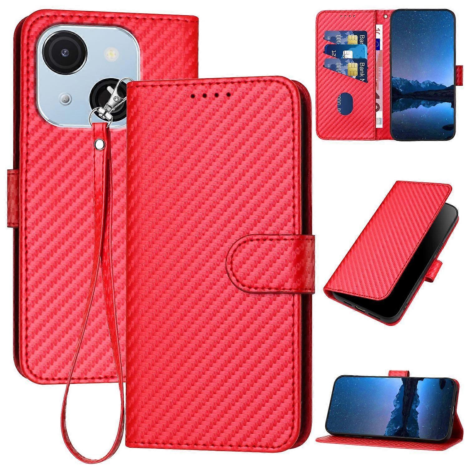 Carbon Fiber Leather Case For Itel A50C