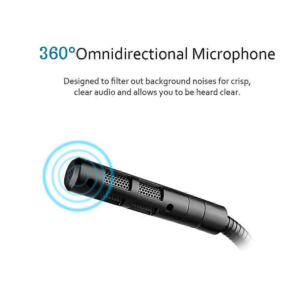 USB Condenser Microphone with Cable for Computer PC Desktop Laptop Notebook Cable Recording Gaming Podcasting Black