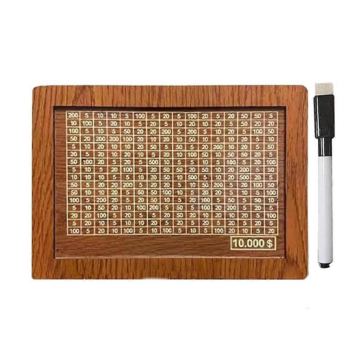 Money Box with Counter Cash Vault Wooden Savings Box,Cash Saver Box,Coin Counter Piggy Bank,Money B