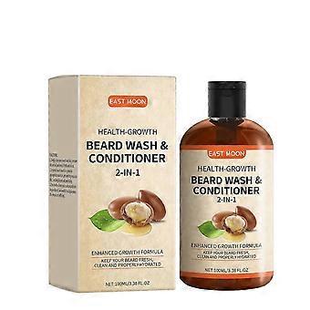 2 In 1 Facial Hair Conditioner, Men's Facial Hair Gentle Cleaning Care Repair And Frizz Nourishing