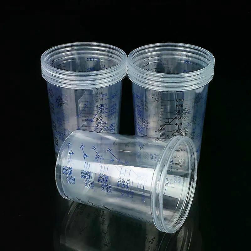 10pcs Plastic Paint Mixing Cup 600ml Mixing Pot Paint Mixing Calibration Cup For Precise Mixing Of Paint And Liquid High Quality