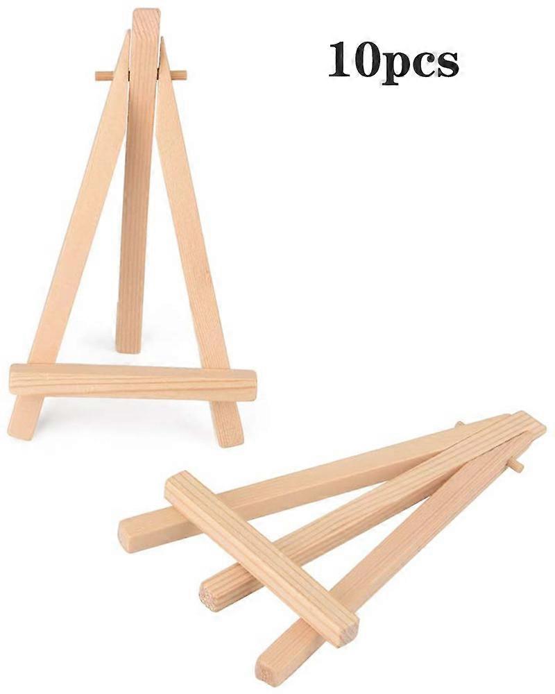 Creative Design Pine Wood Mini Easel, Tabletop Display Accessory For A5 Laminated Paper Or Photos With Paintable Surface (Wood Color)