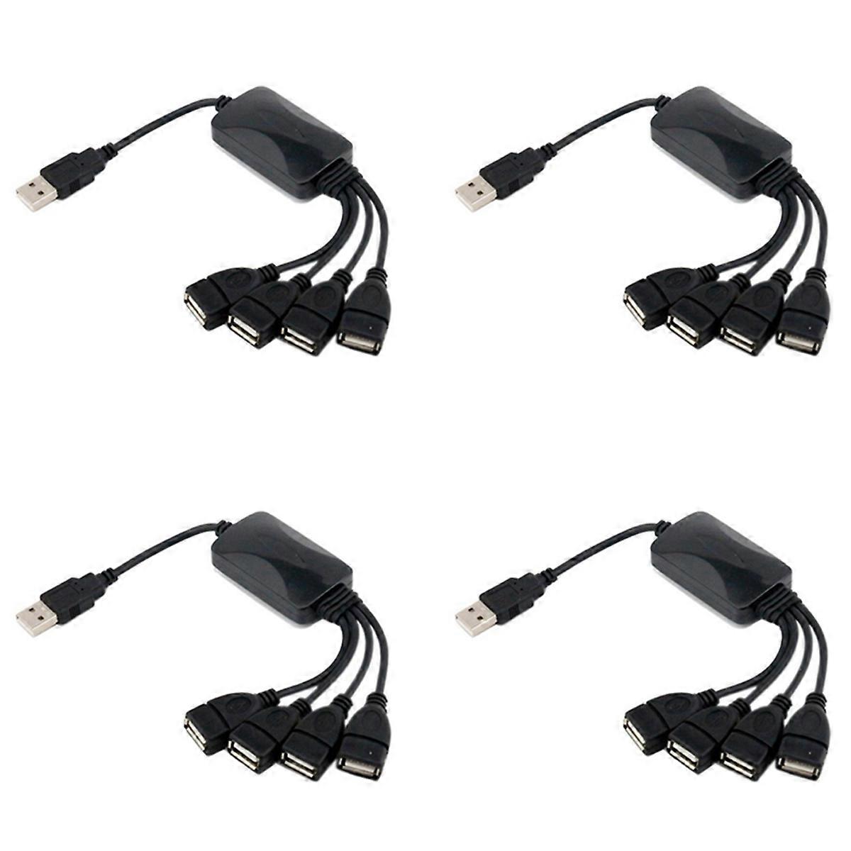 4X 1 Male to 4 Female USB HUB Splitter Extend Cable USB 2.0 Extension Data Cable Power Adapter Sock