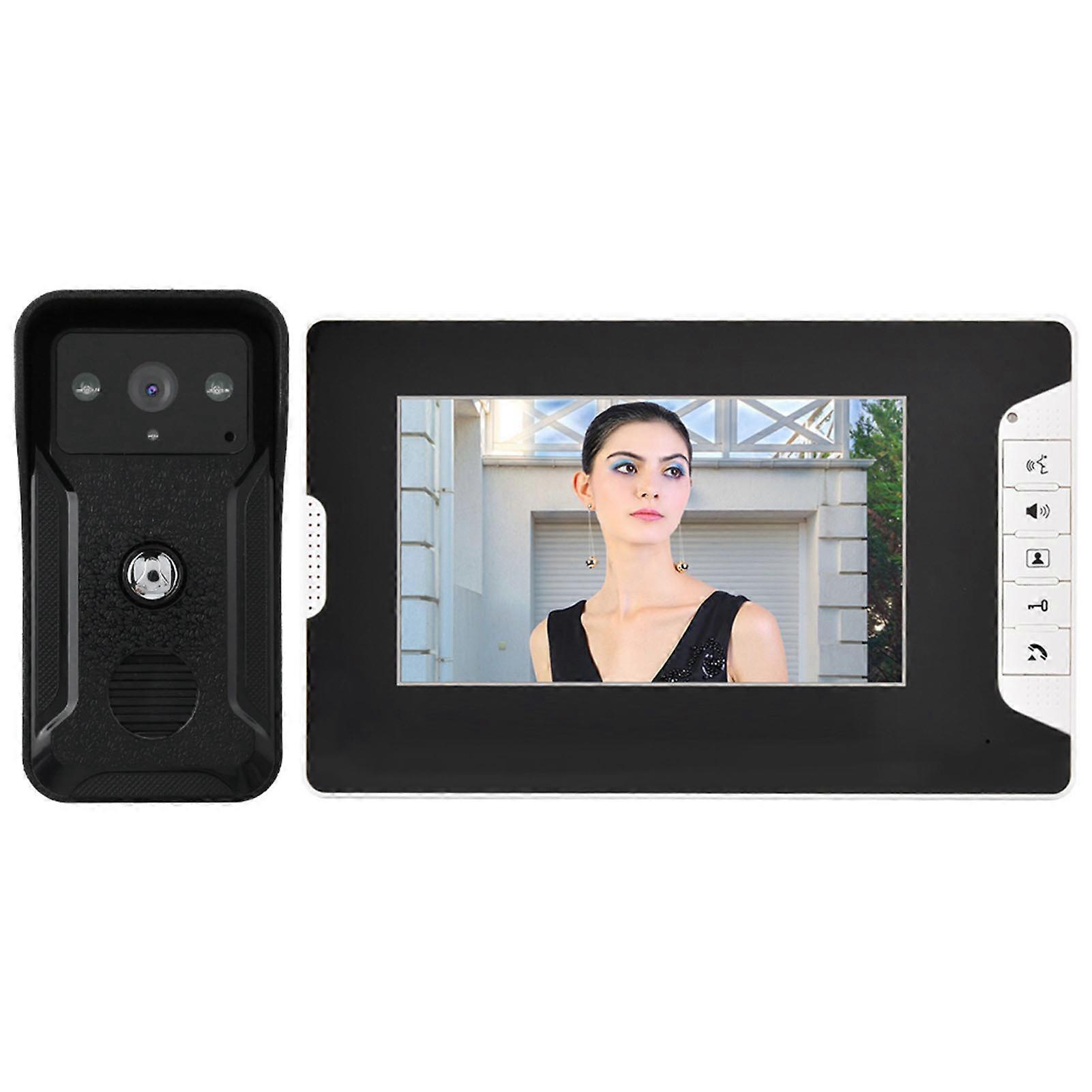 7-inch Wired Color Video Intercom Doorbell with Night Vision
