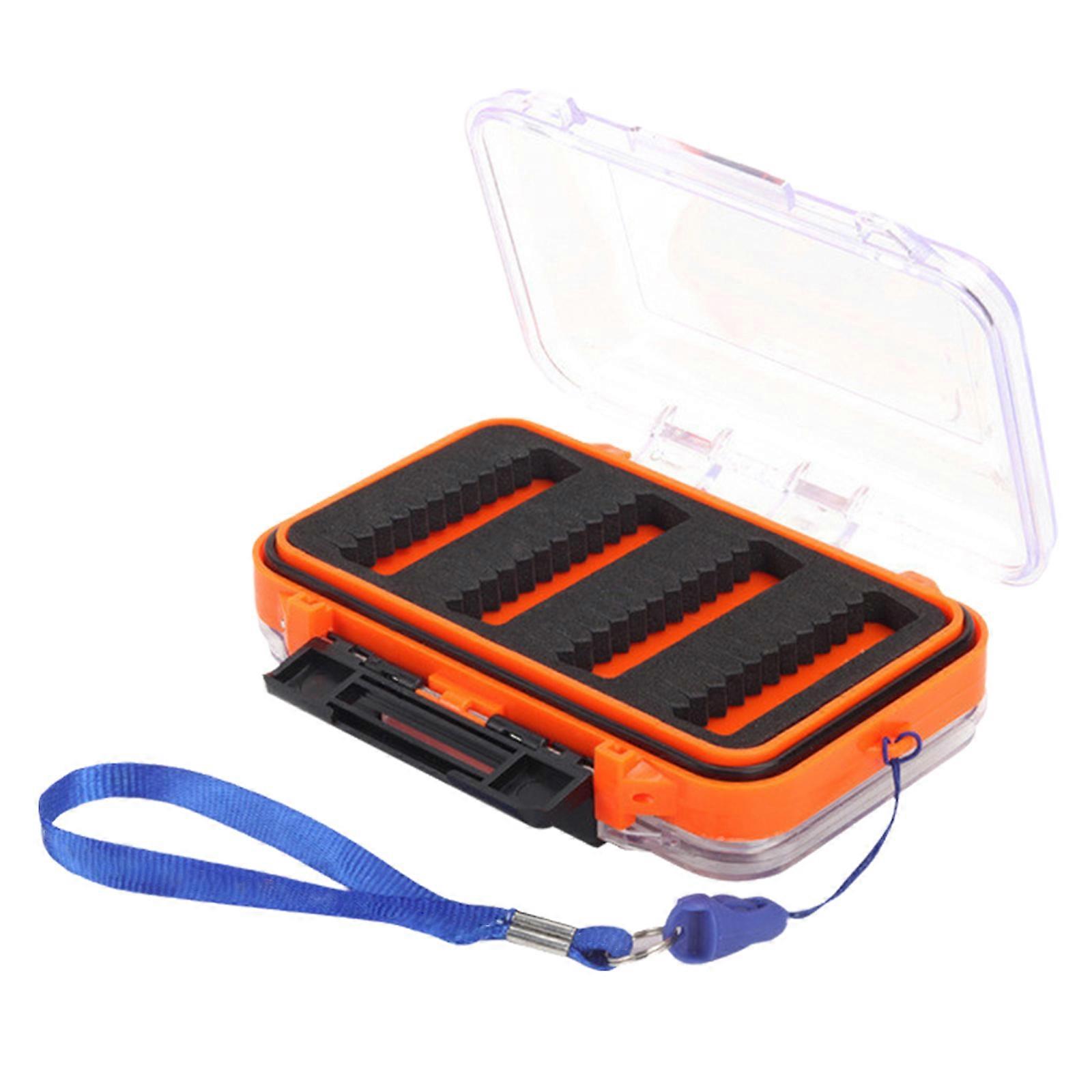 Ψάρεμα Tack Hook Box Fly Fishing Case Double Side Waterproofs Pockets Fly Fishing Box Baits Lure Hook Organizers L